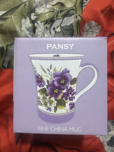 Pansy fine bone china - bone, mug