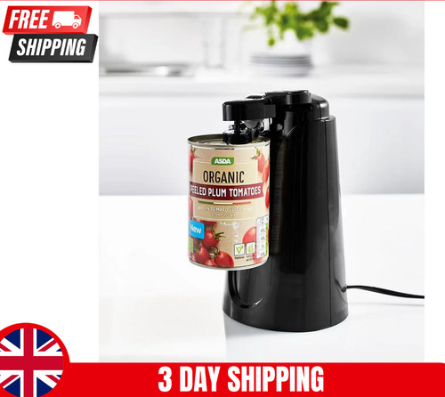 Black electric can opener - black,