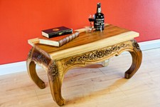 Opium Coffee Table Carving Solid Wood Acacia Thai Furniture Living Room Sofa