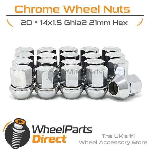 Wheel nuts 14x1 chrome - wheel, 14x1.5