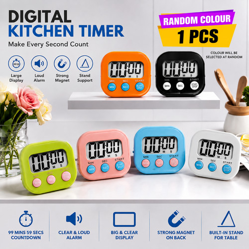 Magnetic lcd digital timer - magnetic,