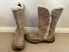 Caterpillar Boots Mid Calf Size UK 5 Womens Flat Fur Warm Lined CAT Polartec