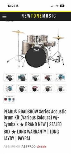 Pearl roadshow acoustic drum - acoustic,