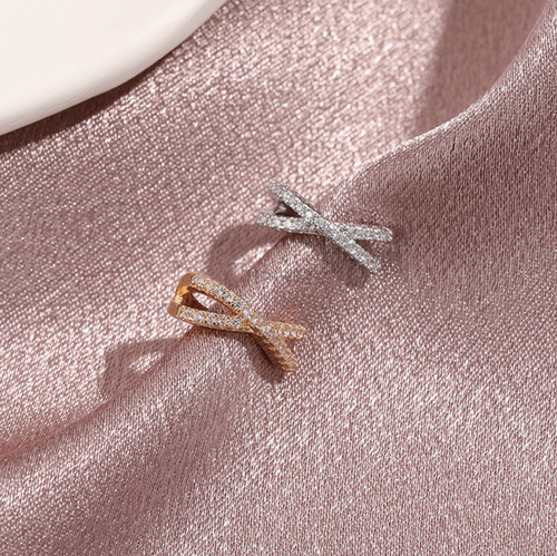 Twisted silver diamond cut - silver,