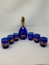 BLUE VENETIAN BOHEMIAN GLASS