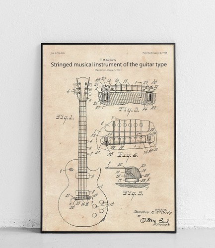 Guitar poster gibson les - poster,