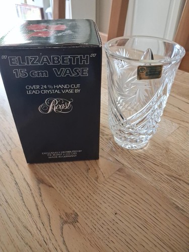 Lead crystal glass vase - lead,