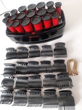 REVLON HEATED HAIR ROLLERS SOFT STYLE FLOCKED 19 ROLLERS  20 CLIPS  13 PINS