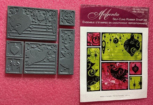 Magenta self cling rubber - magenta, self-cling