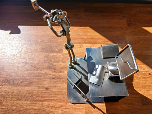 Metal office worker desk - metal,