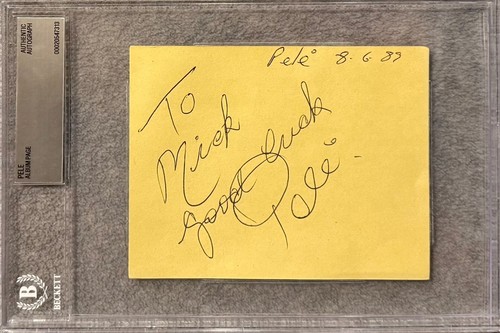 Pele signed autographed 4x5 - pele,