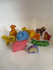 Vintage Colorful Wooden Block