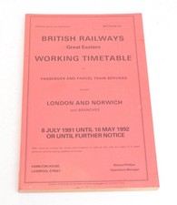Railway Working Timetable BR