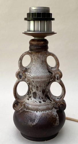 West german pottery table lamp - pottery,