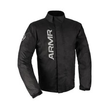 ARMR Dryguard All Weather Waterproof Motorcycle Over Jacket Bike Hi Vis Black