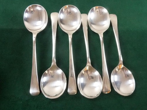 Vintage soup spoons old - spoons,