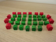 MONOPOLY Vintage Deluxe Wooden 26 HOUSES and 12 HOTELS Set A [3BT1]