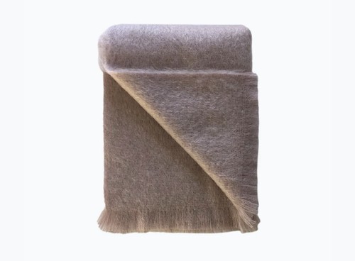 Mohair throw new dusty - mohair,