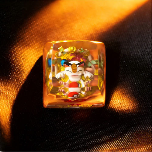 Meowth artisan keycap - 💰meowth,