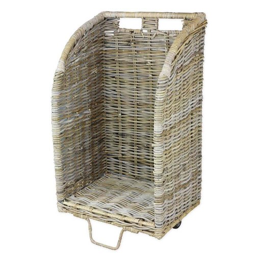 Grey buff rattan wicker - grey, log