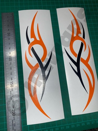 Tribal flames decals - (x2),