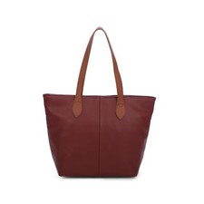 Women Large Twin Contrasting Strap Shoulder Bag Shopper Tote Satchel Handbag 