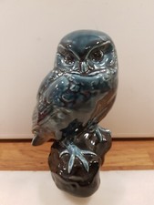 Large Ceramic Poole Pottery Blue Owl H16cm X W10cm Vgc