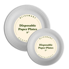Disposable White Paper Plates