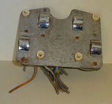 Vintage Chrome Rocker Switches on panel 1950s 1960s - Hot Rod - Kit Car - Boat