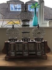 Antique Ornate Filigree Bird Cage In Metal And Wood