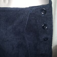 TOAST OAS Corduroy Skirt size 10 ink navy blue midi wrap winter Geek New?