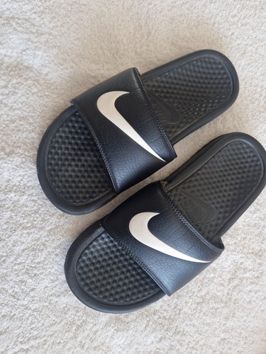 Nike black sliders - black,