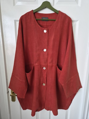 Oska jacket 100 linen - jacket, 100%