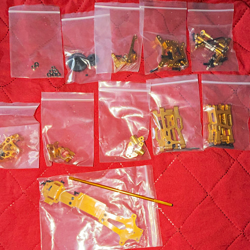 Gold aluminium parts lot - aluminium, rc