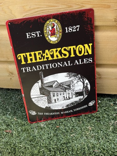 Theakstons ales steel sign - steel, 12