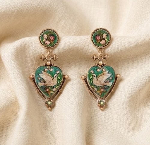 Museum dove bird - dove, earrings
