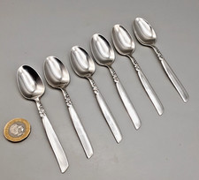 6 Vintage Oneida Community Silver Plated South Seas Tea Coffee Spoons 11.5cm