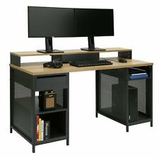 Modular 1 Drawer Gaming Desk - Oak Effect & Black ( B Grade )