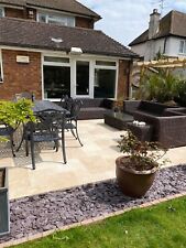 Sample ( off-cut ) approx 15 x 15 cm Classic Travertine Tumbled Unfilled Paving