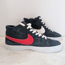 Nike SB Blazer Mid LR - Navy/White - Excellent Condition - Skater Shoes - UK 7.5