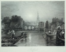 Antique Print BEDFORD, ENGLAND