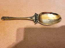 Antique Brass Spoon Marked "M" #3836
