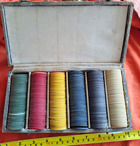 Vintage boxed poker chip - vintage,