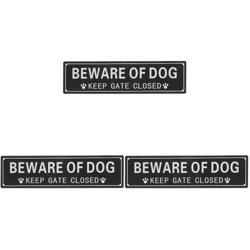 Count dog signs for - for, outside