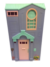 Barbie Fold-Out Dollhouse Playset with Furniture and Accessories Hard Toys Kids