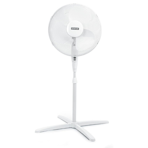 White pedestal fan - 16", with