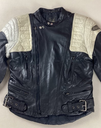 Vintage leather biker - leather, jacket