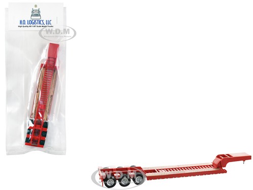 Low boy flatbed trailer red - boy,