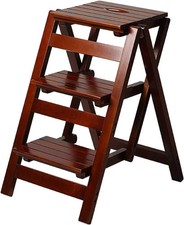 3 Step Stool Wooden Folding