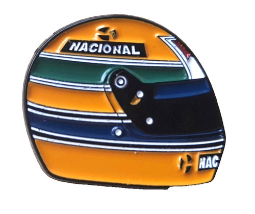 Ayrton senna enamel - enamel, badge